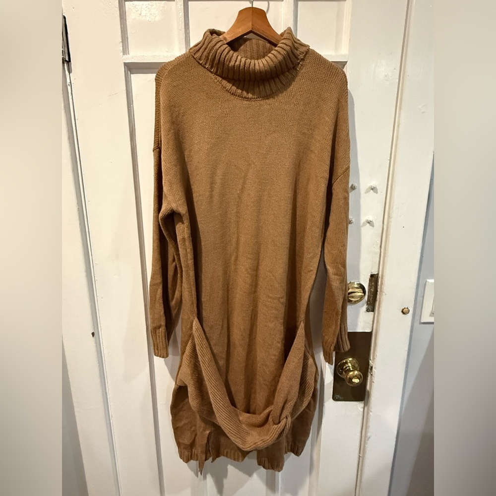 Almost Famous Ribbed Tan Sweater